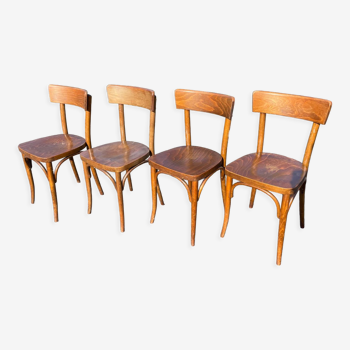 Lot de 4 chaises vintage Thonet de bistrot