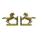 Brass prancing horses bookends figurines vintage copper 1970s