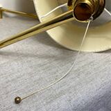 Two wall lights with articulated arm in gold metal Egolux