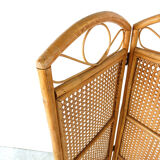 Bamboo room divider or folding screen, 1970s