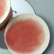 Set of 6 Sarreguemines barbotine shell plates