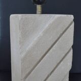 Sclupted stone lamp base with lampshade