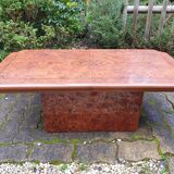 Elm burl cocktail coffee table