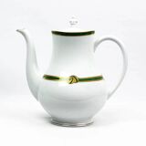 Christofle Paris – Teapot in porcelain, Green Ribbon model