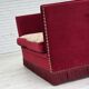 1970s, Danish "Spanish" sofa, furniture velour, ash wood legs.