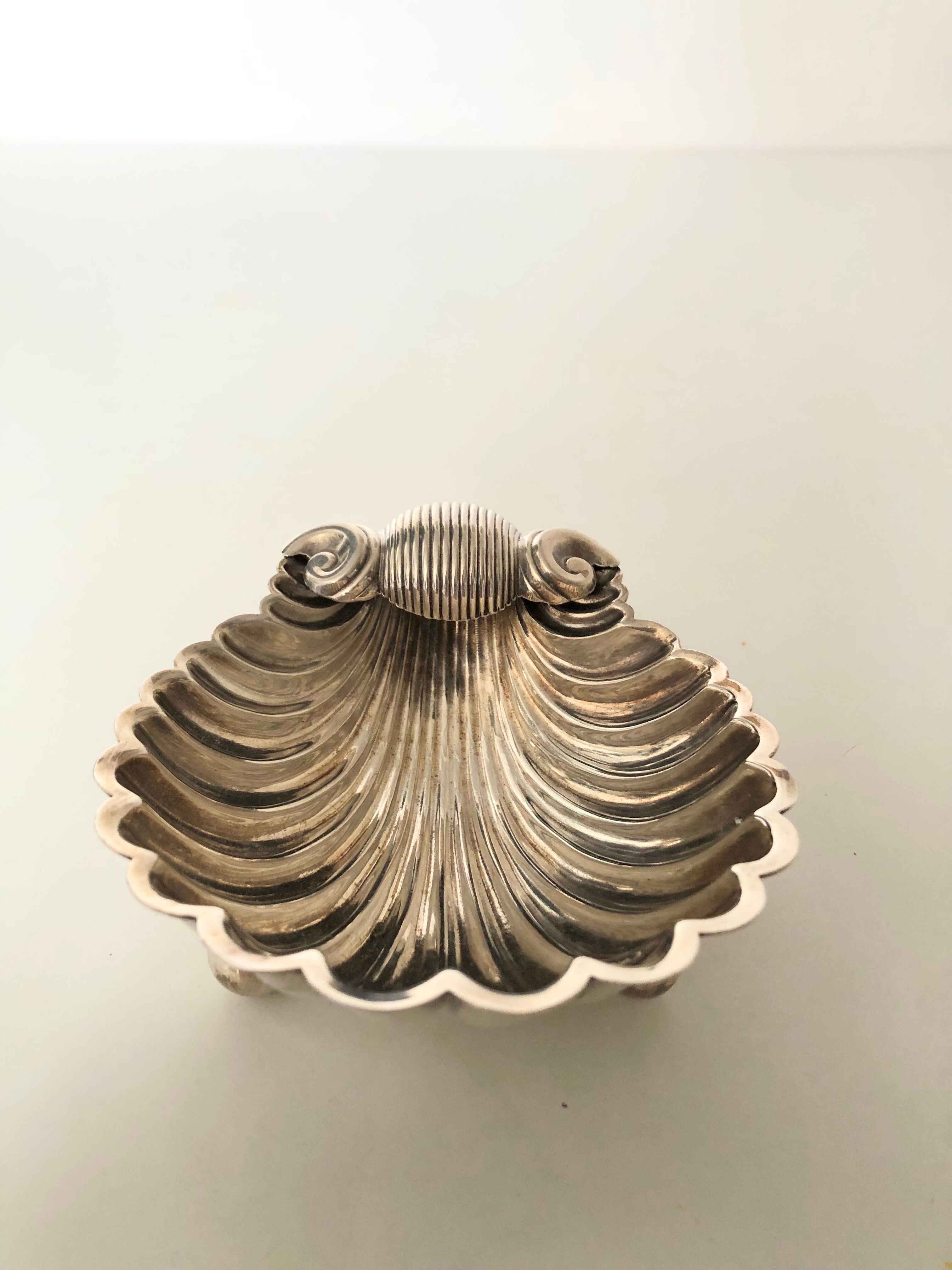 Silver metal shell cut