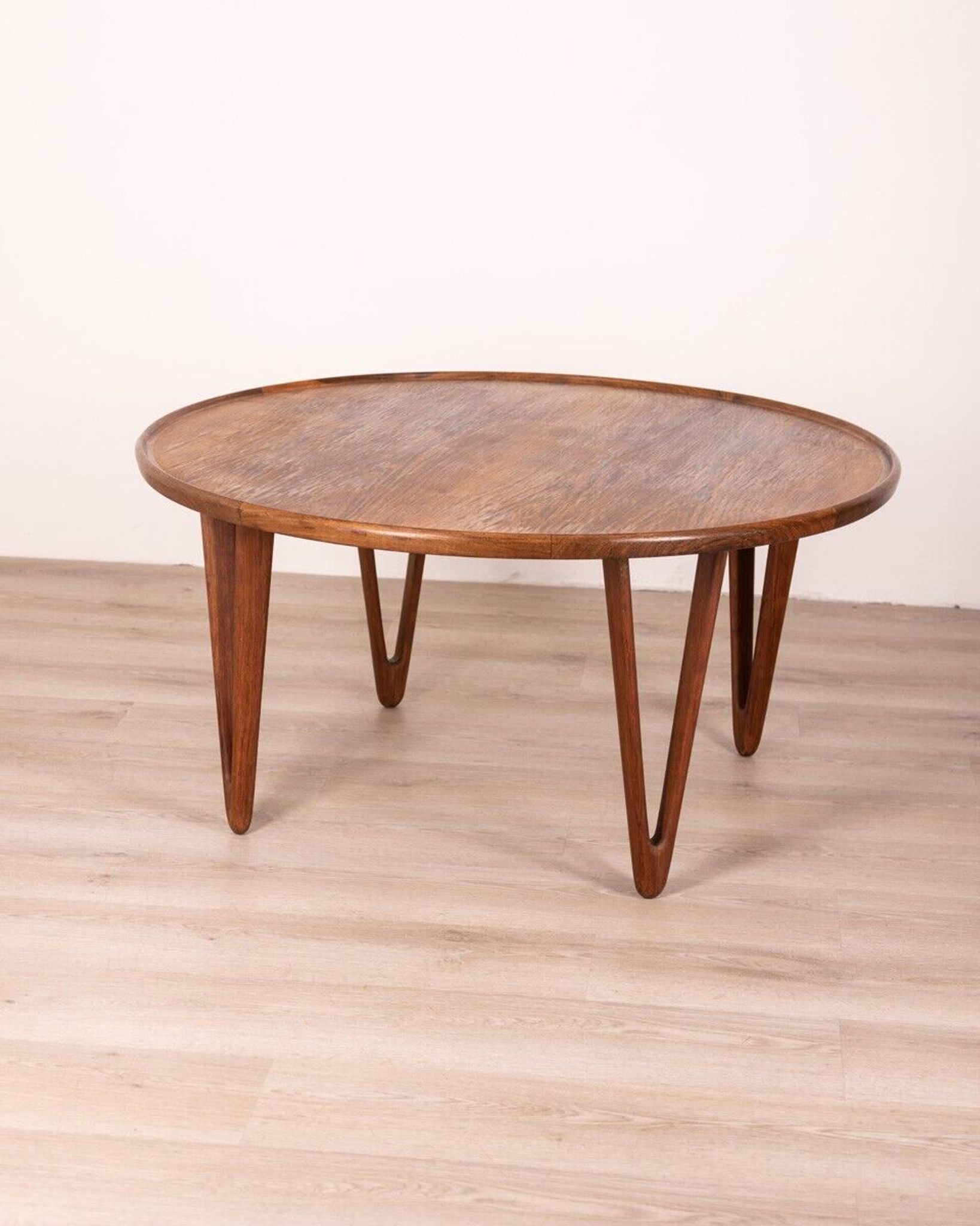 Table basse vintage en palissandre des années 1950 Design Tove & Edvard Kindt-Lars