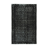 Handmade Vintage Turkish 1980s 160 cm x 250 cm Black Rug