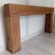 Minimalist solid oak console
