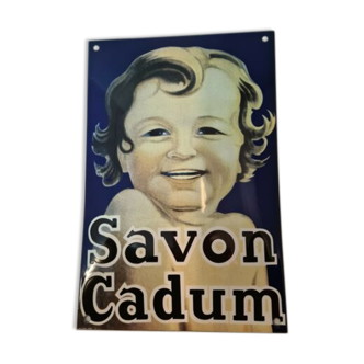 Plaque émaillée savon cadum