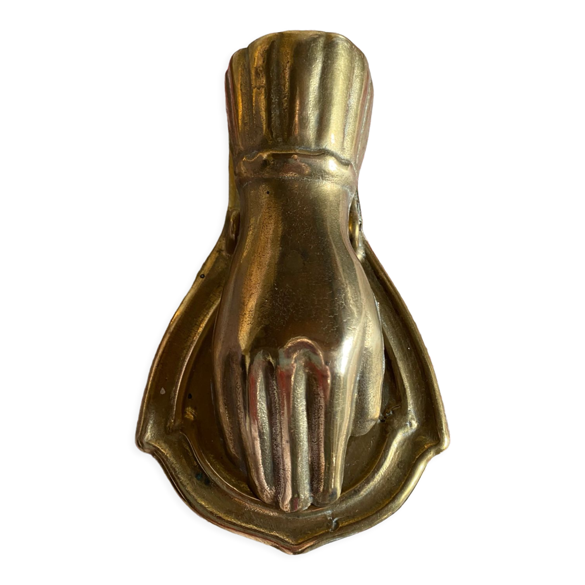 Antique gilded brass mail clip