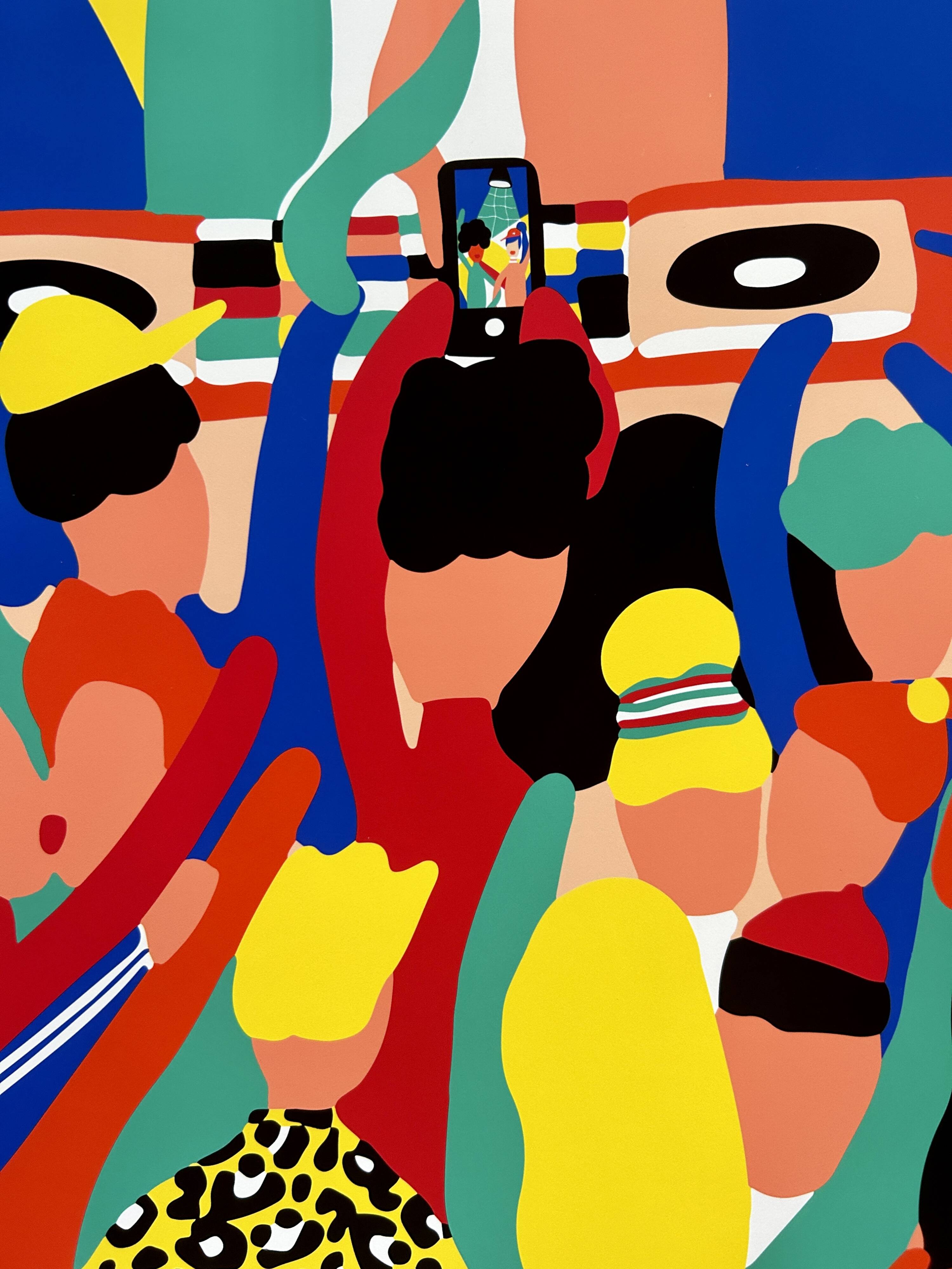 Art poster, signed and numbered by the artist, Couleurs et Fête