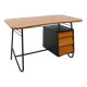 Wooden and metal desk, France 1950