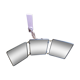 Barber's mirror on plinth 57x23cm