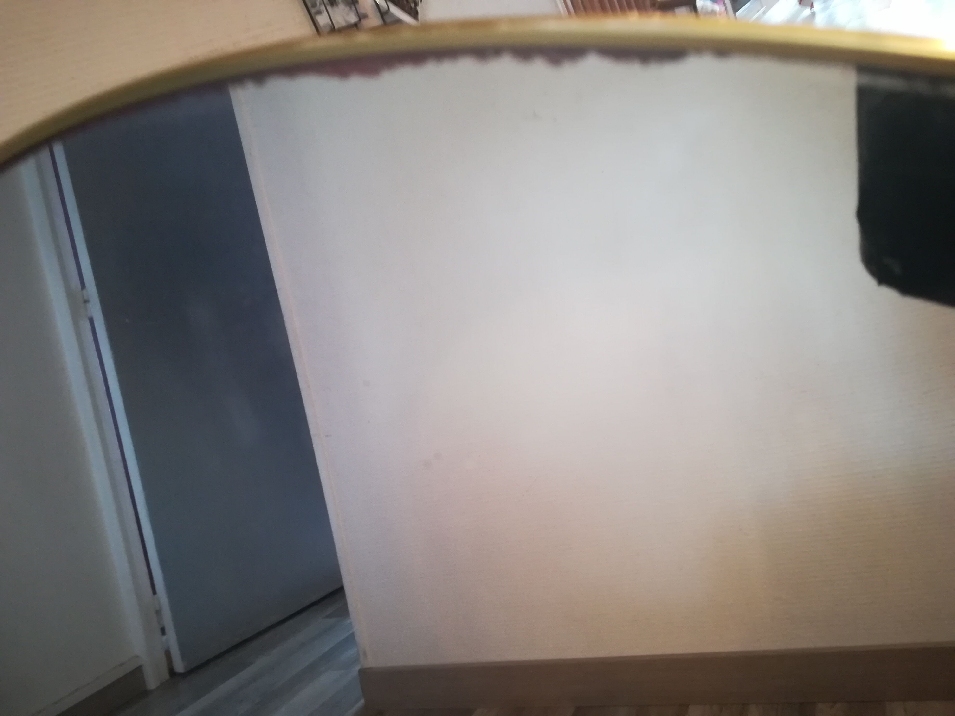 Round brass mirror 70cm