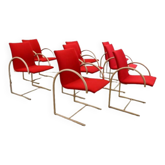 Set of 8 Metaform Circle dining chairs
