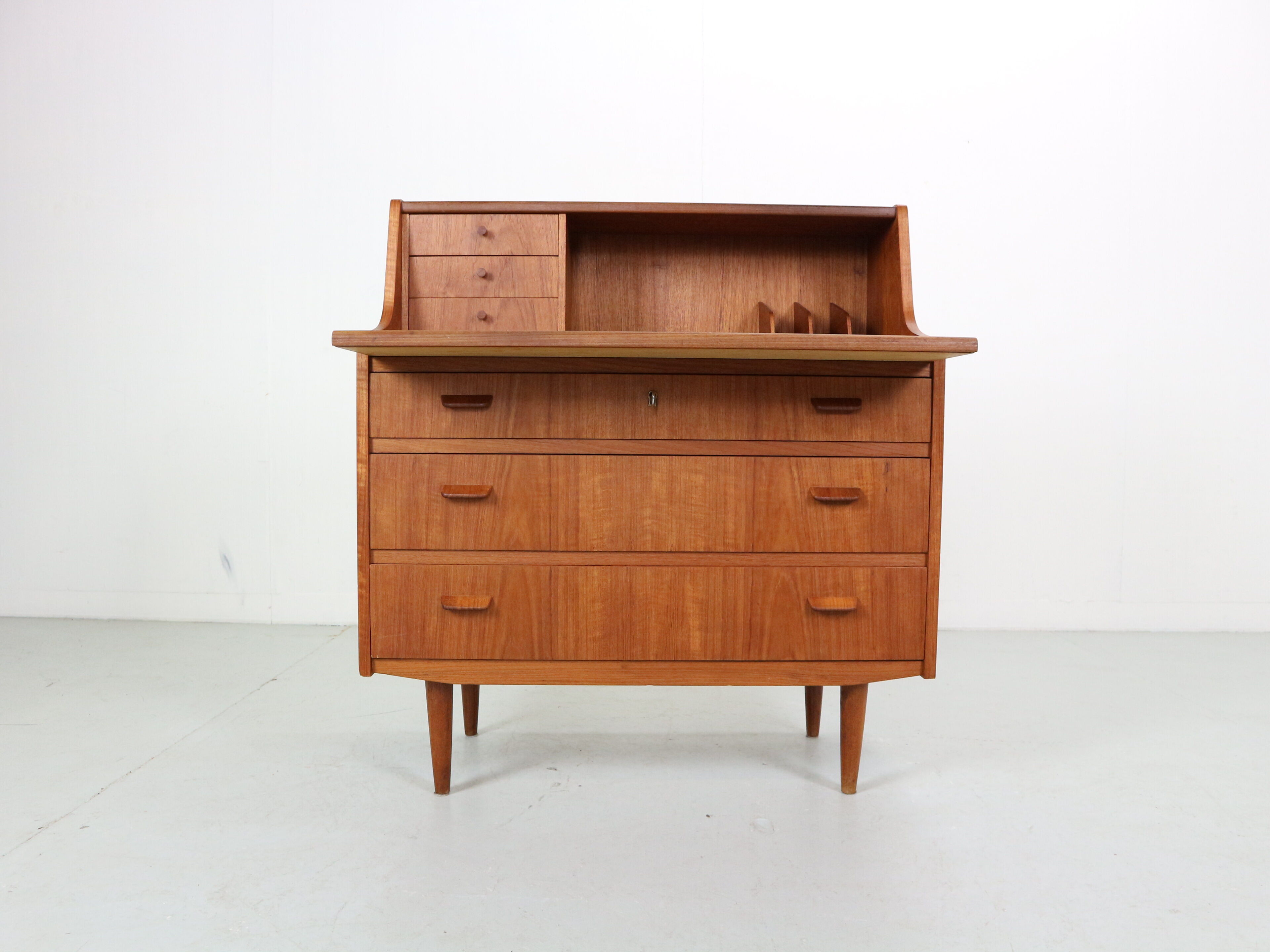 Mid- Century modern teak secretary- cabinet, 1960 Denmark