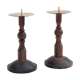 Pair of AS Warner rosewood candlesticks, 1960s Denmark