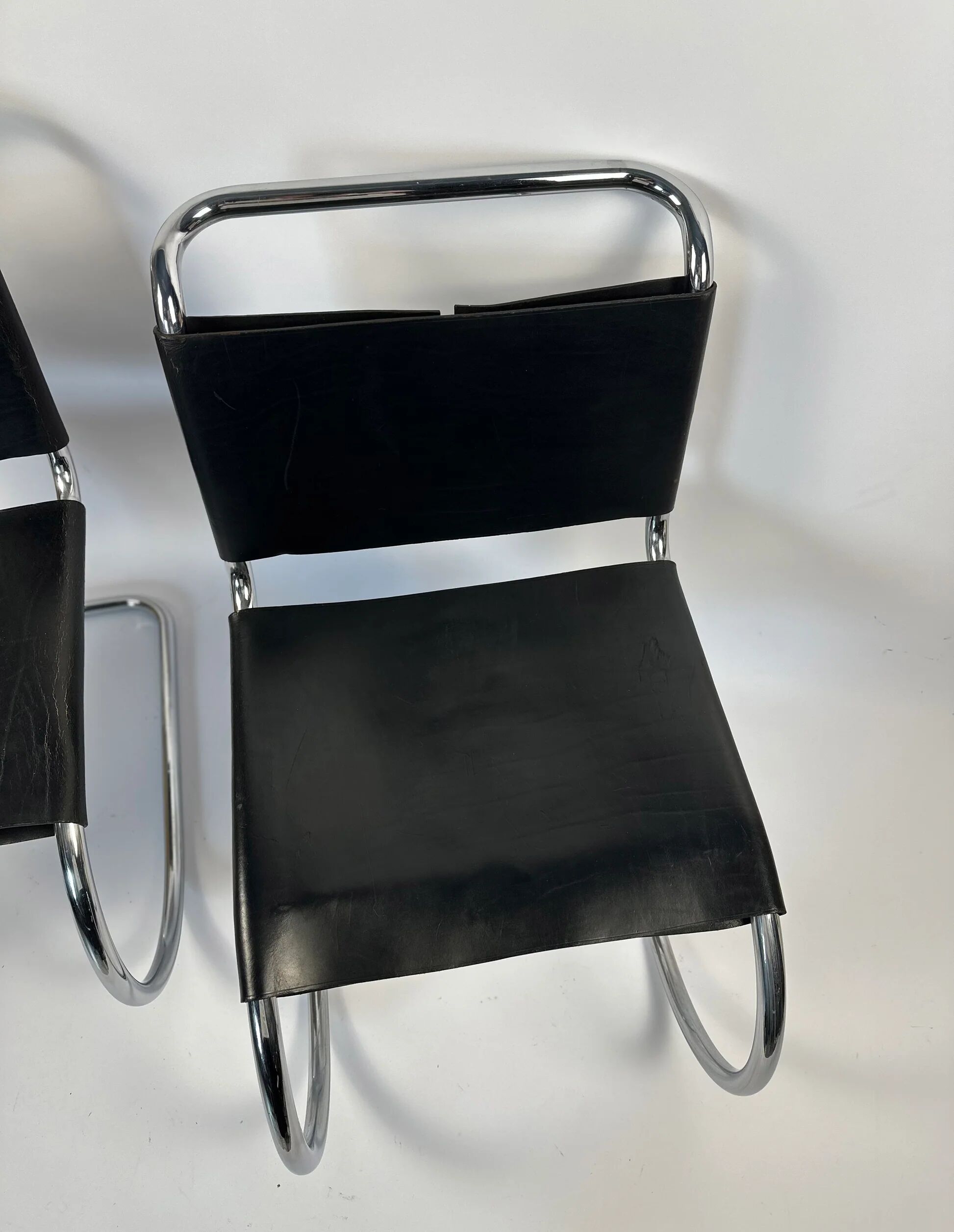 Pair of MR10 lounge chairs — Ludwig Mies van der Rohe, attributed to Knoll, circa 1970