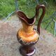 Carafe with handle, jug, vase in Vallauris style enamelled ceramic