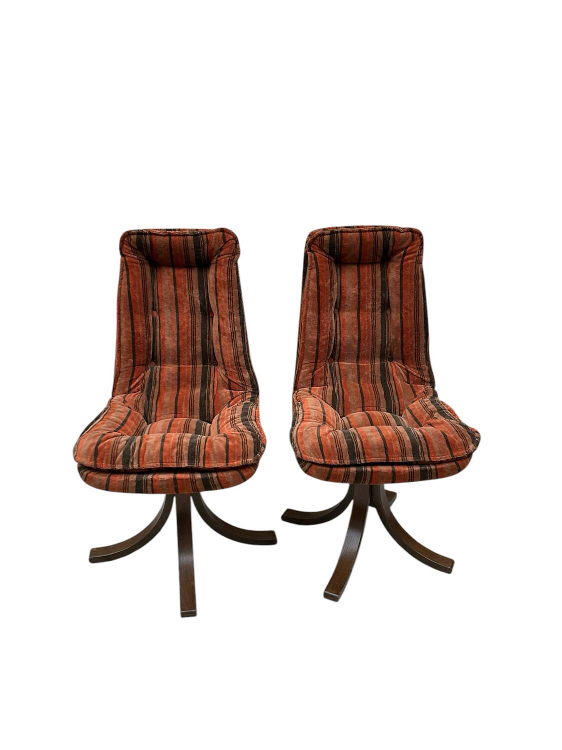 Velvet swivel chairs