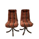 Velvet swivel chairs