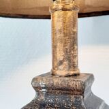 Jolie lampe en bois patiné