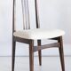 Beech chair with light boucle fabric, design by M. Zielinski, Europe, 1960s