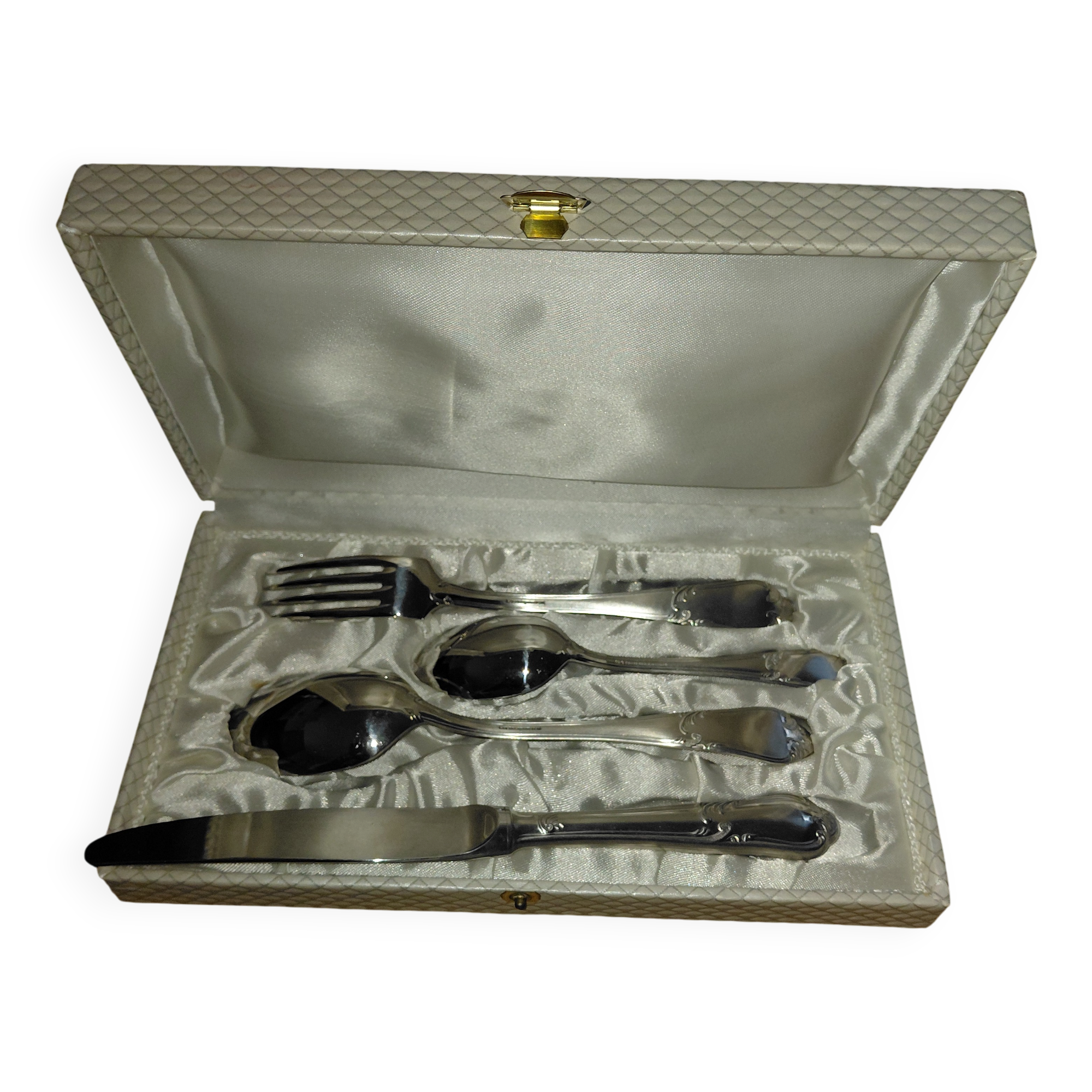 Set of 4 stainless steel children's cutlery by Guy Degrenne