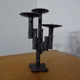 Brutalist Iron Candleholder, 1960s