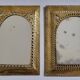 Ensemble de 3 miroirs en laiton repoussé, artisanat marocain, 20 x 25 cm