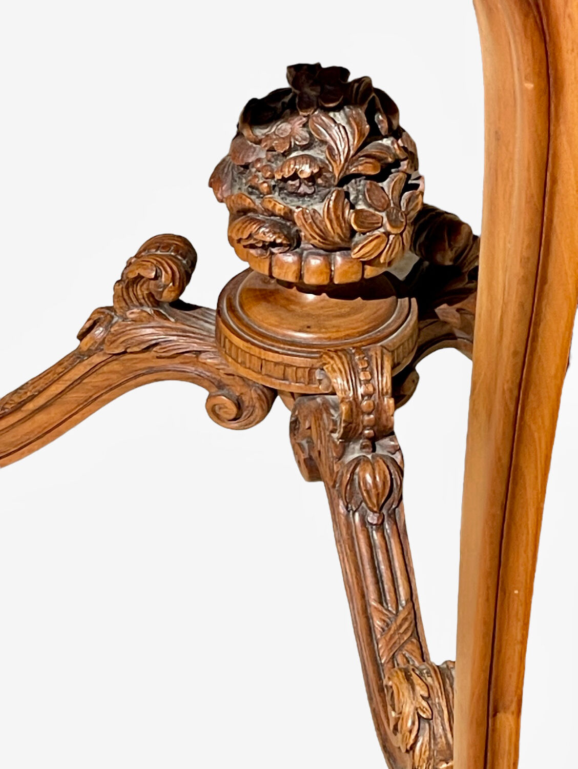 Louis XV Style Walnut Pedestal Table