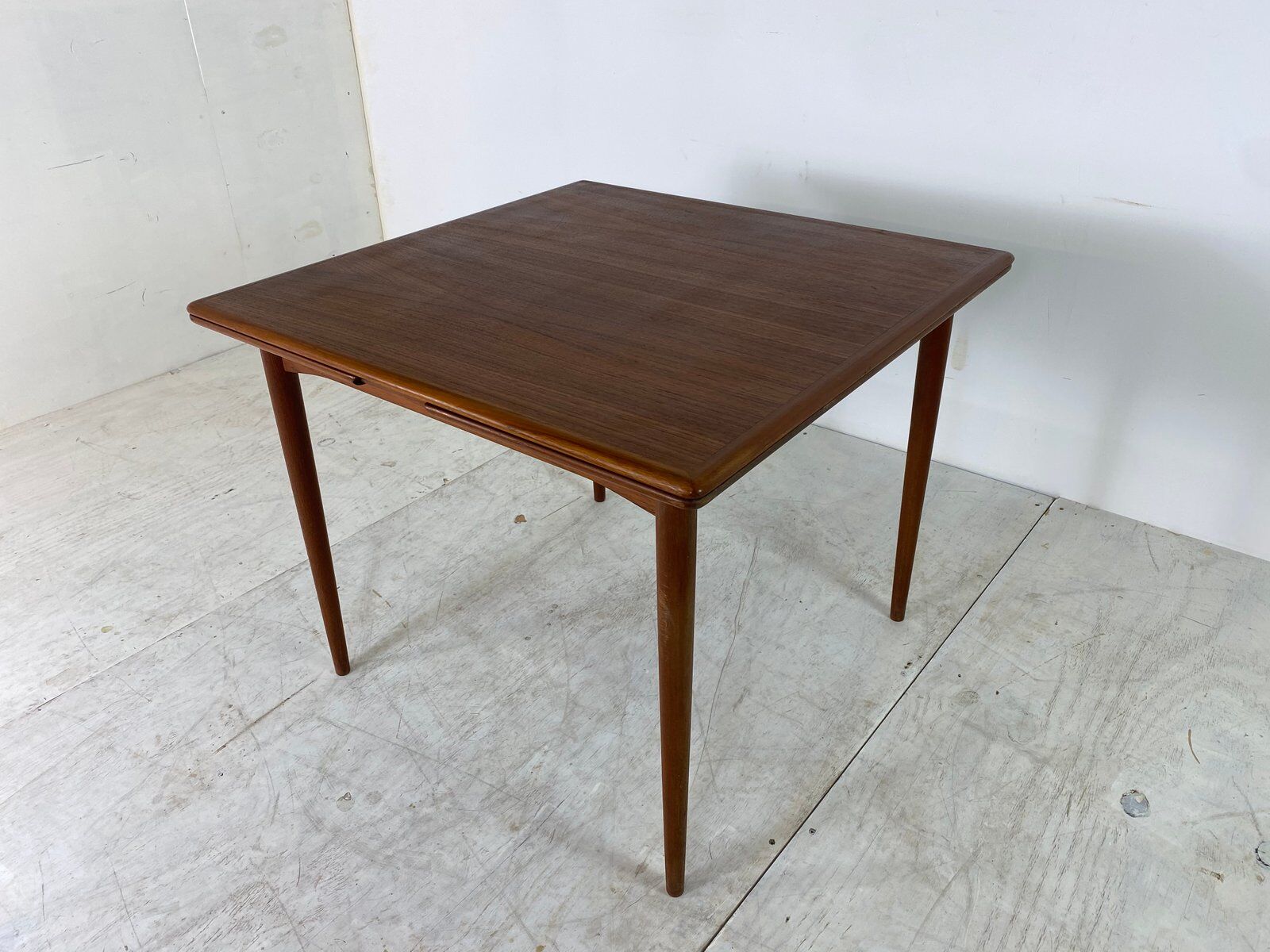Vintage Scandinavian dining table expandable in 1960s teak