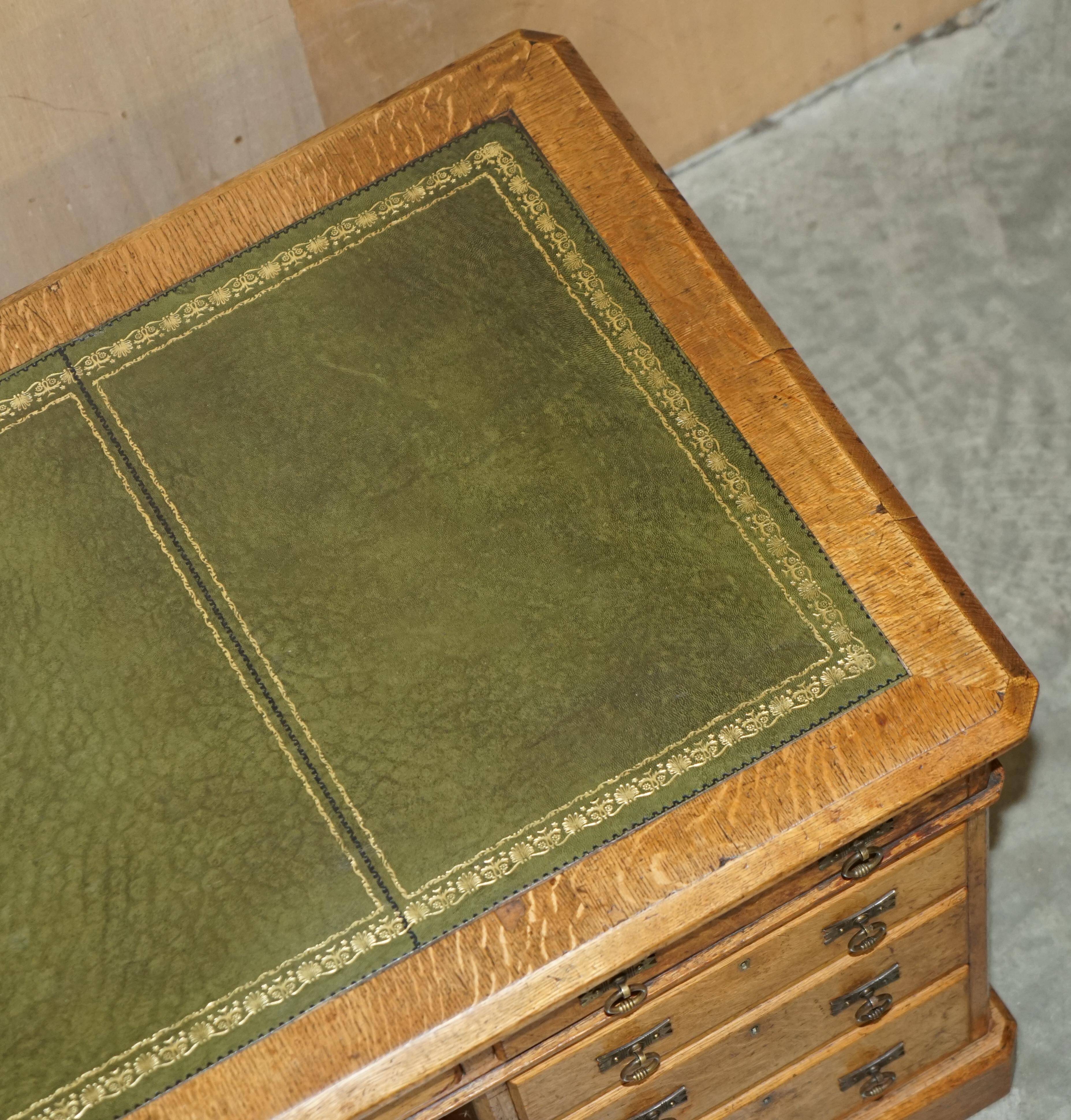Victorian Oak Partner's Desk circa 1883