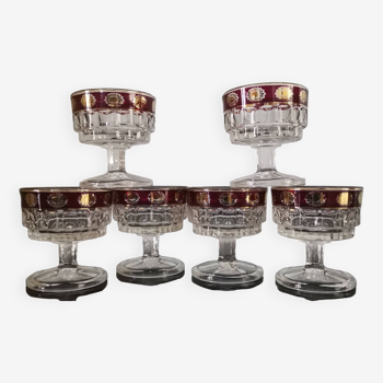 6 stemmed glasses Made in Italy