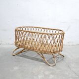 Vintage rattan cradle