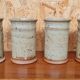 Set of four glasses in varnished stoneware