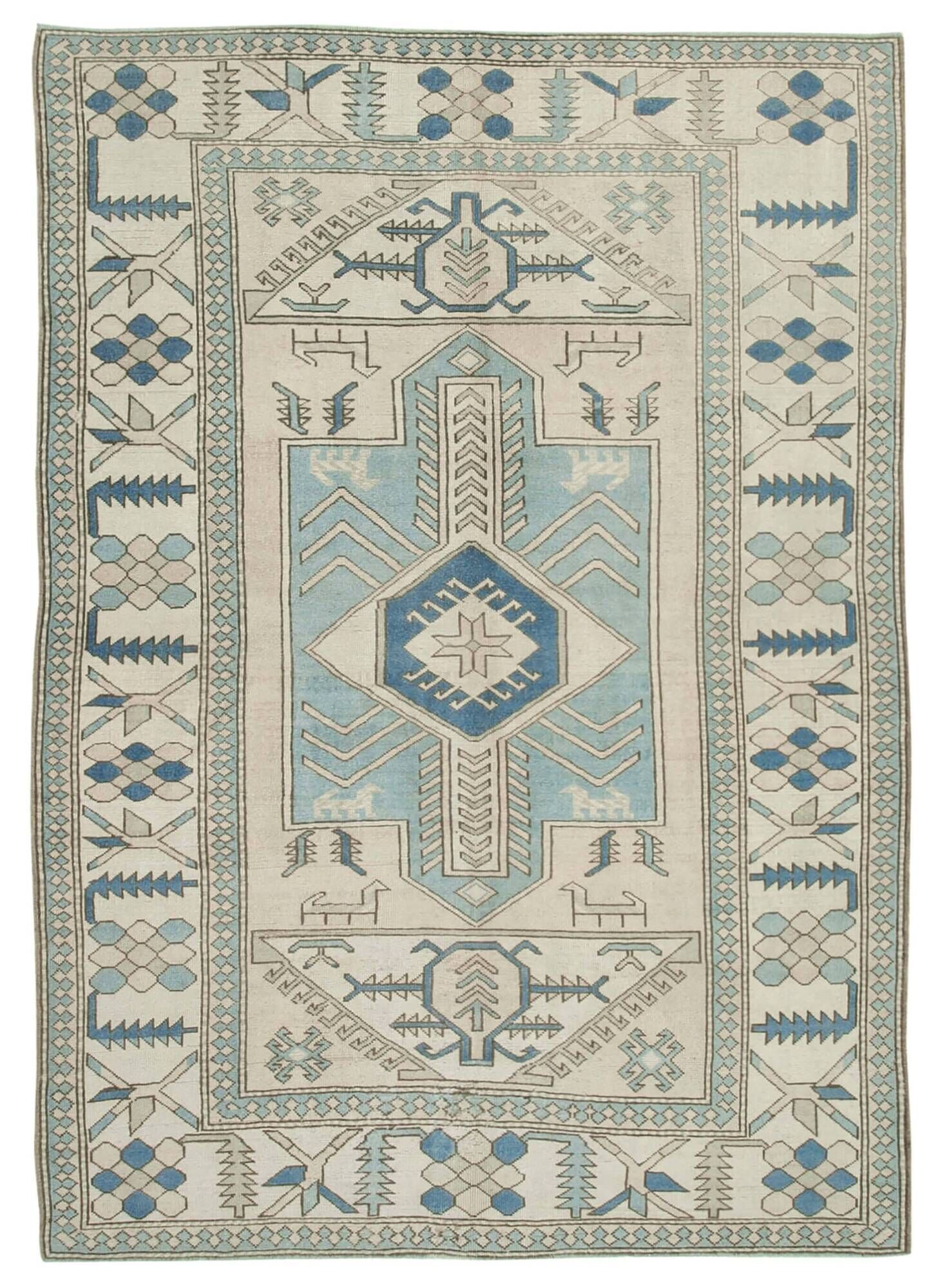 Turkish Vintage Anatolian Rug 220 cm x 315 cm