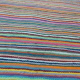 Tapis multicolore rayé fait main  122x56cm