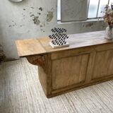 Two-sided central island counter in pine 220cm