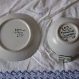 Old bowl and its ceramic saucer from Quimper