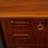 Danish vintage teak design desk by svend age madsen for hp hansen, 1960s