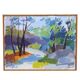 Original Swedish oil on canvas – “Saltsjöbadssommer” by Gustaf Höglund – 1969 – vintage & framed – 51 × 67 cm