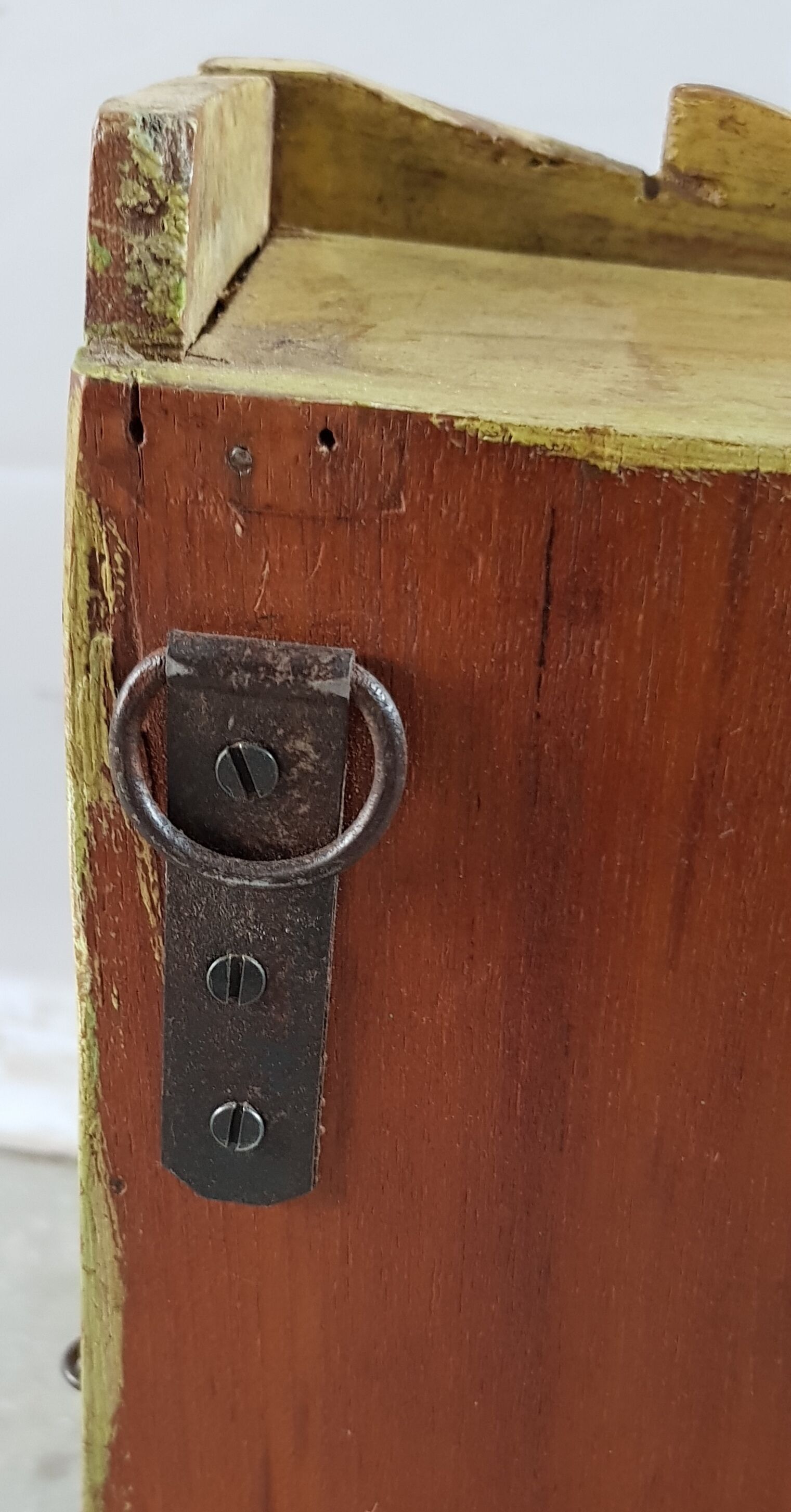 Old window - teak wall shelf