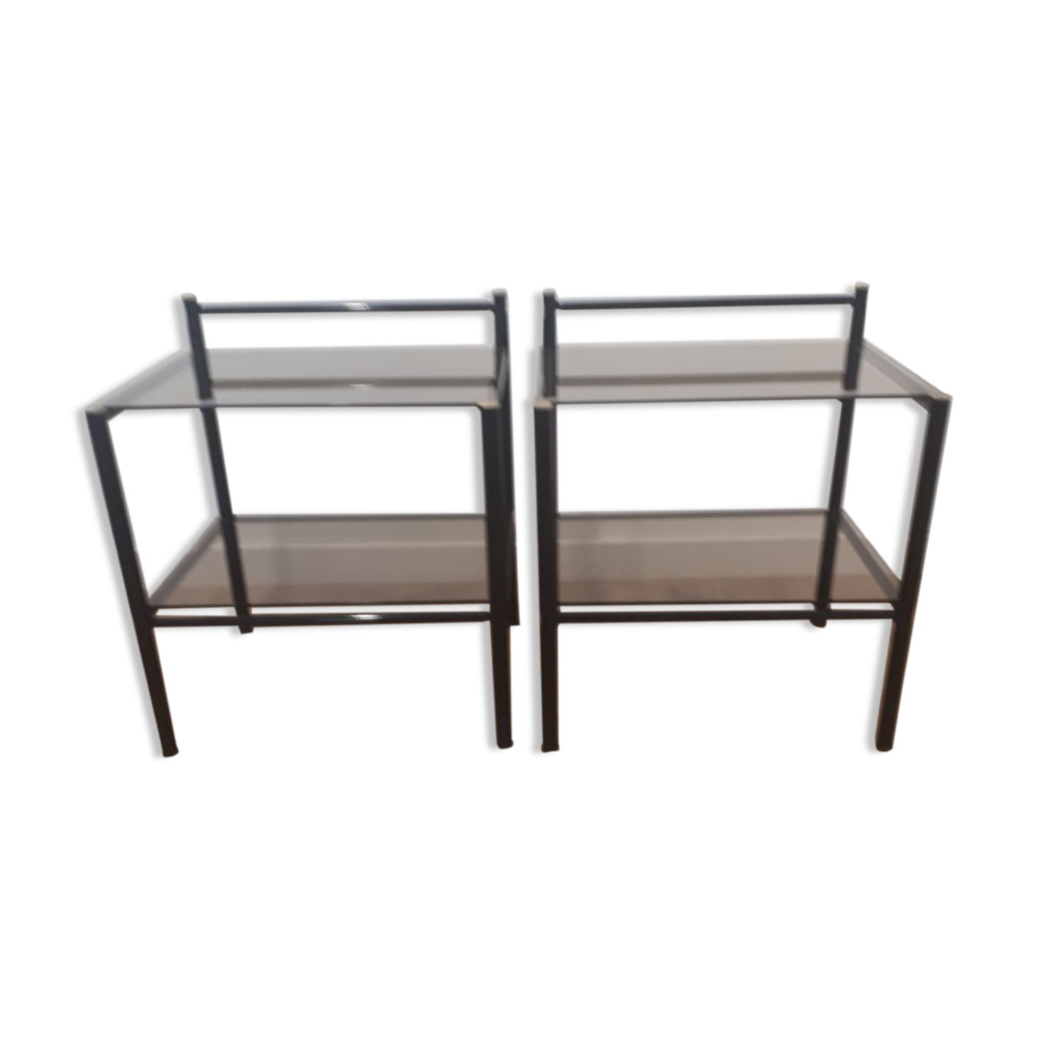 Pair of bedside tables, Italy, 70s/80s