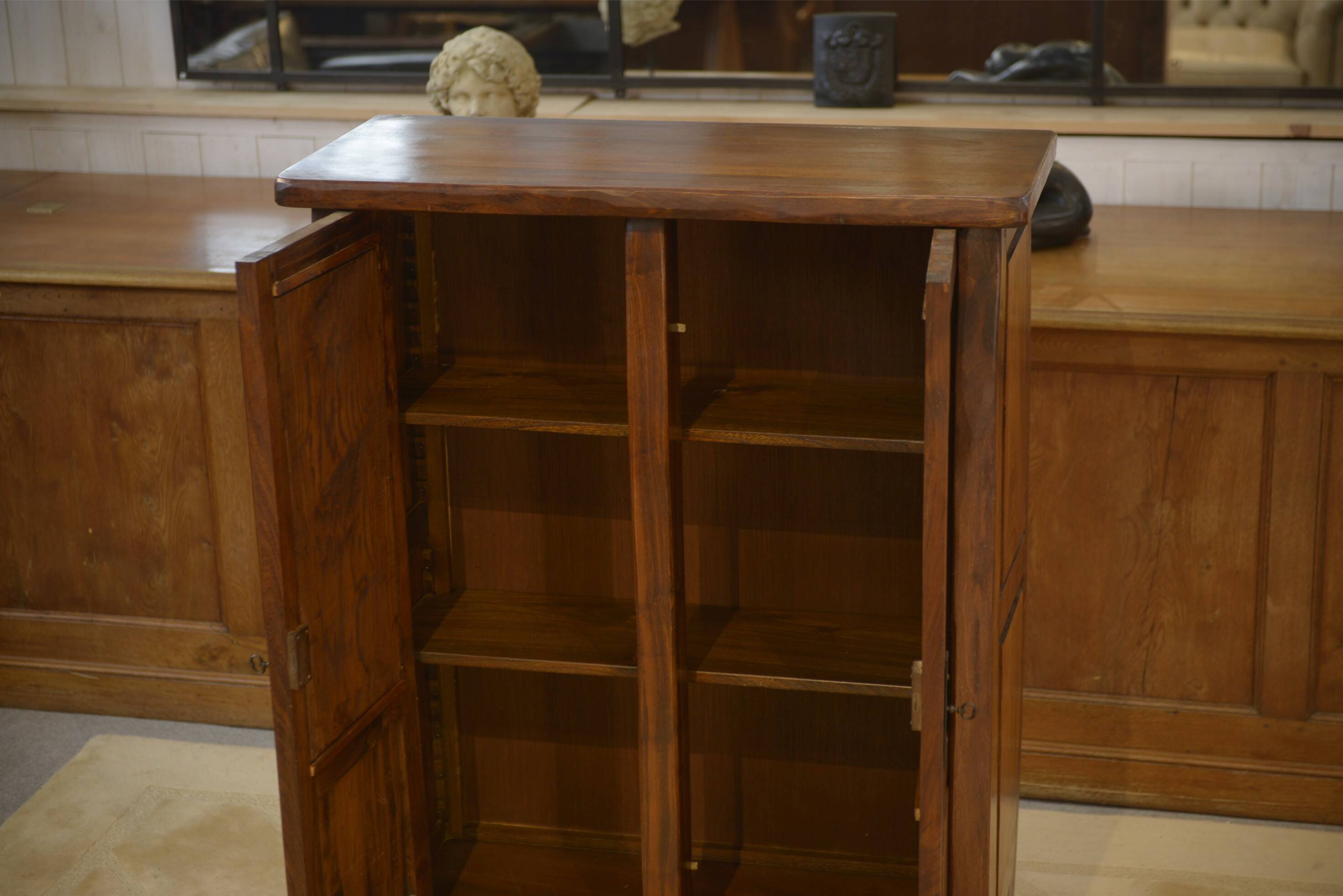 Brutalist Aranjou wardrobe in elm 1960s