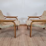 Pair of armchairs by Drevopodnik Holesov