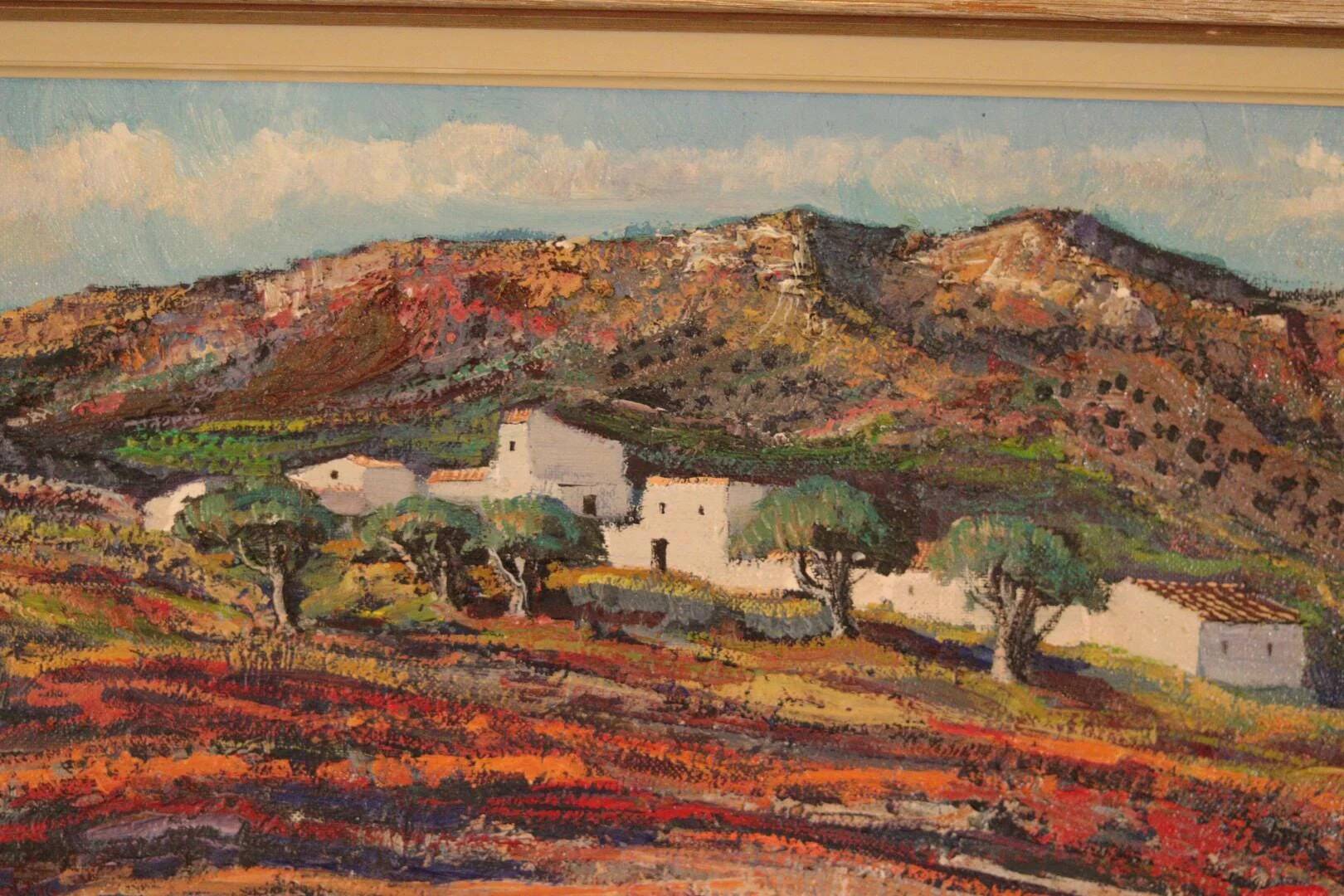 Original Swedish Oil on Canvas – “Bergsby Taragona” by Henry Eldin