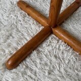 70s pine coat rack