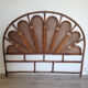 Rattan flower headboard and vintage canning